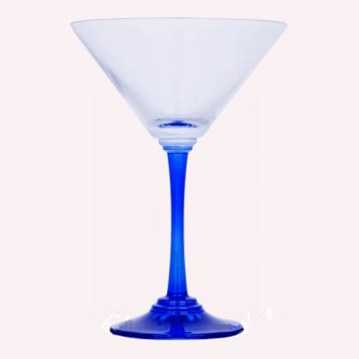 Blåt Martiniglas