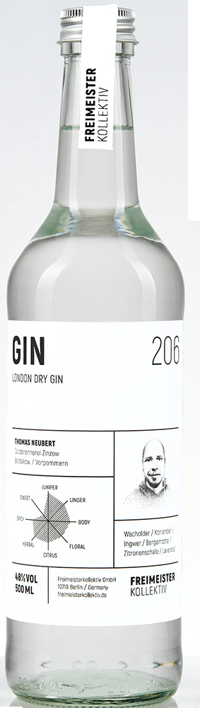 Gin 206 London Dry Gin Freimeisterkollektiv